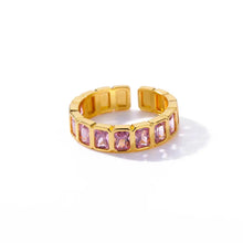Load image into Gallery viewer, Endless Sparkle Adjustable Ring - Stainless Steel Gold Plated
