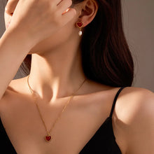 Load image into Gallery viewer, Scarlet Pearl Drops - Stainless Steel 18K Gold Plated