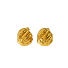 Load image into Gallery viewer, Verona Twist Studs - Stainless Steel 18K Gold Plated
