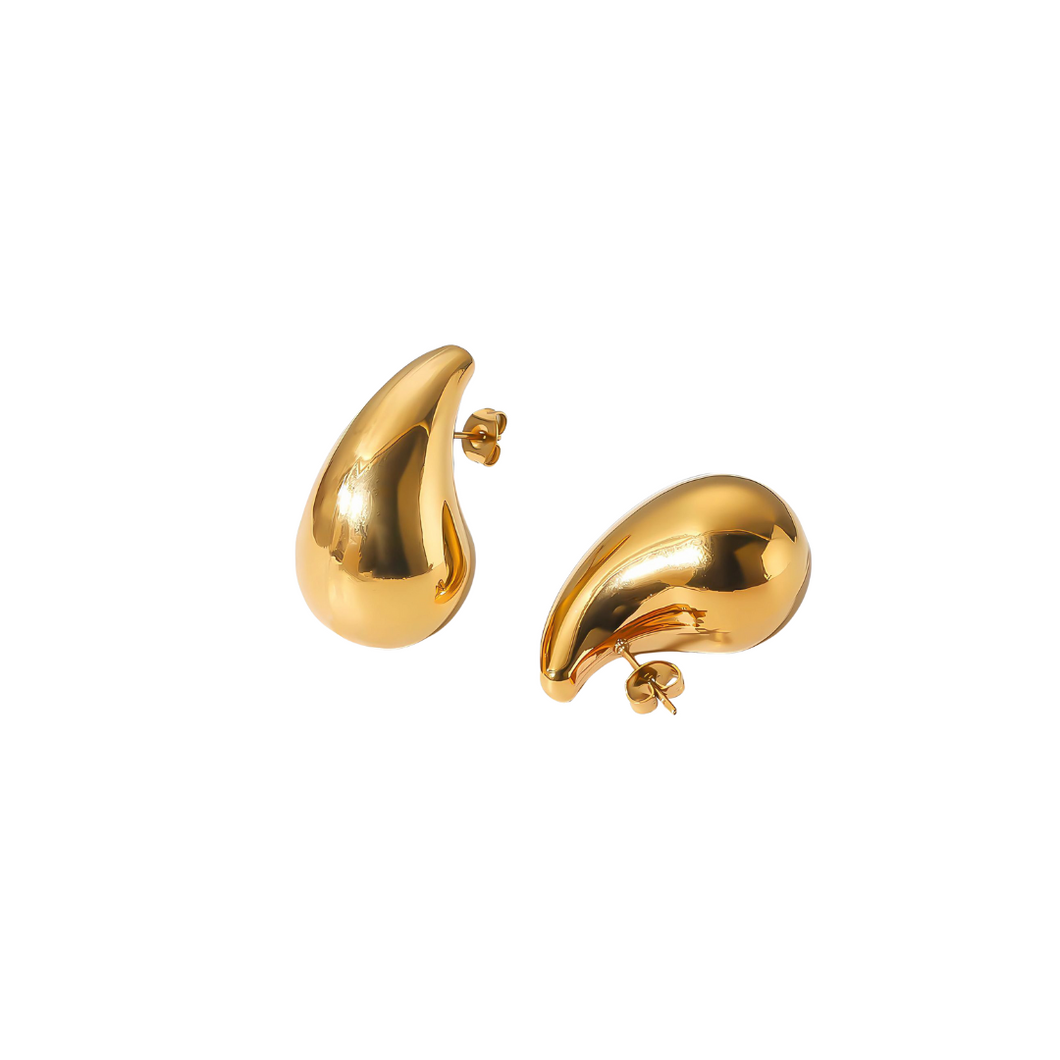 Vivienne Water-drop Earrings - Stainless Steel 18K Gold Plated