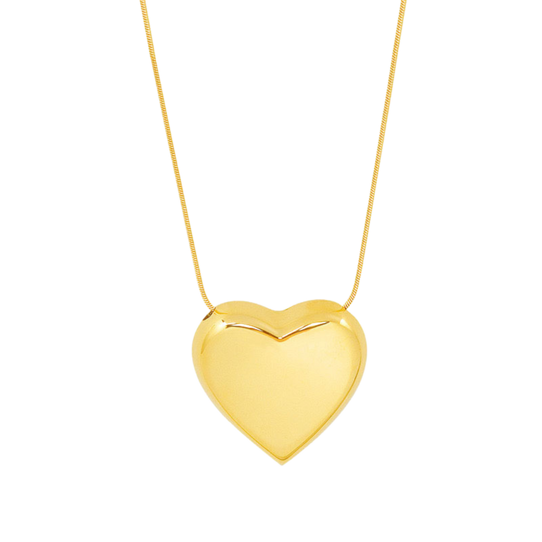 Heather Heart Necklace - Stainless Steel 18K Gold Plated