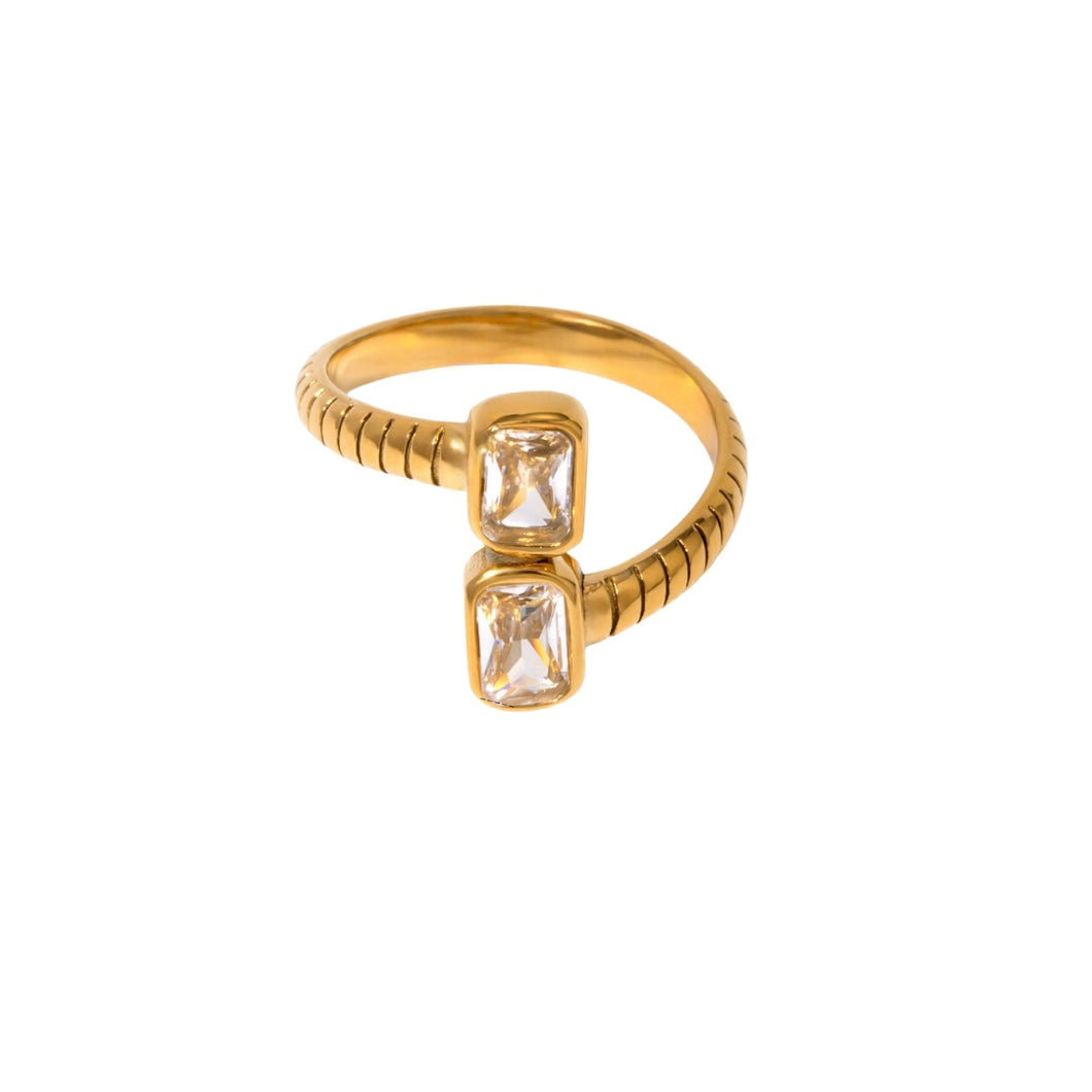 Nia Statement Ring - Stainless Steel Gold Plated