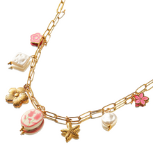 Load image into Gallery viewer, Ophelia Charm Necklace - Stainless Steel 14K Gold Plated

