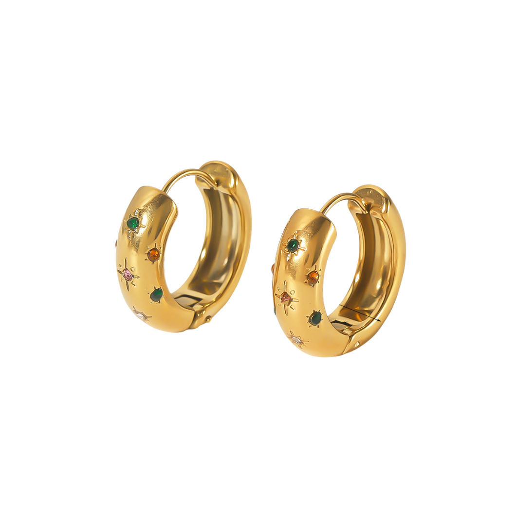 Mira Hoops - Stainless Steel Gold Plated 18K