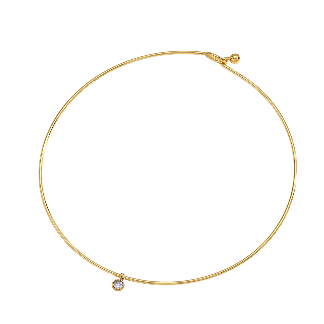 Bea Necklace Choker - Stainless Steel Gold Plated 18K
