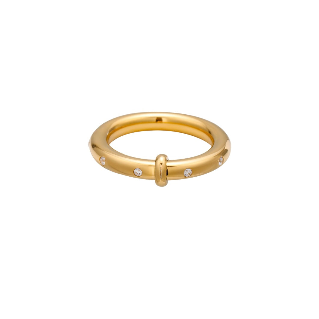 Iris Ring - Stainless Steel Gold Plated 18K