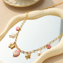 Load image into Gallery viewer, Ophelia Charm Necklace - Stainless Steel 14K Gold Plated
