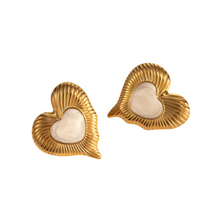 Load image into Gallery viewer, Vintage Heart Studs
