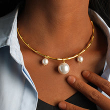 Load image into Gallery viewer, Bamboo Choker - Stainless Steel 18k Gold Plated
