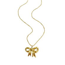 Load image into Gallery viewer, Eva Bow Necklace - Stainless Steel 18K Gold Plated
