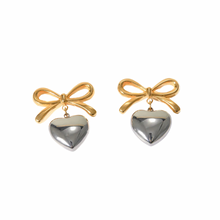 Load image into Gallery viewer, Love Knot 2-tone Earrings
