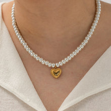 Load image into Gallery viewer, Adora Heart Charm Necklace - Stainless Steel Gold Plated
