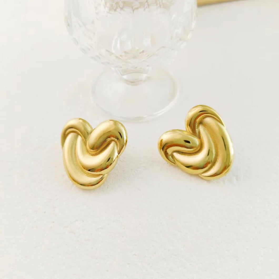 Vintage Heart Studs