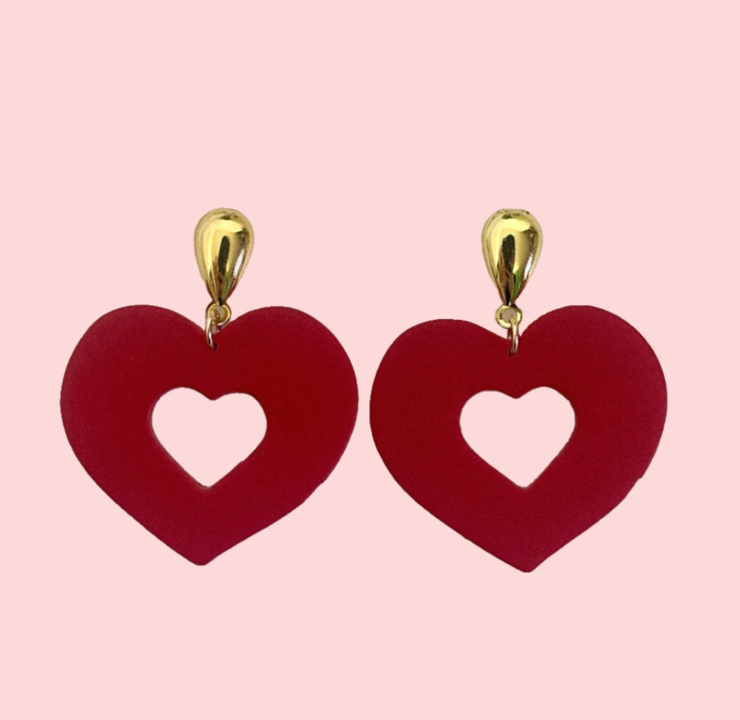 Ella heart earrings